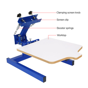 Deliou 1 màu 1 trạm tự làm áo thun màn hình lụa máy in Thủ Công Nhỏ máy in màn hình mới phát hành - Product Image 6