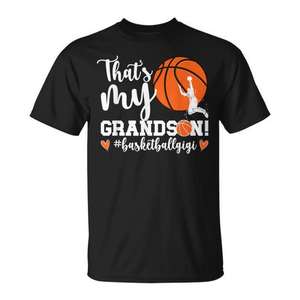Camiseta de baloncesto con la inscripción That's My Grandson para abuela de jugador - Product Image 2