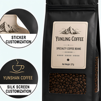 Sachet Doypack Personnalisé Anti-humidité Qualité Alimentaire avec Valve et Fermeture Éclair pour Emballage Supermarché, Épicerie et Commerce de Détail pour Café