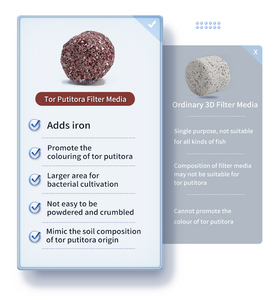 TOR putitora Lọc phương tiện truyền thông sắt-ion phát hành tăng cường cá Quy mô Màu sắc & nitrifying vi khuẩn cho nước ngọt hồ cá - Product Image 4