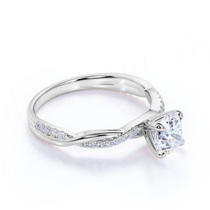 Anillo de Boda Infinito con Diamante Moissanita de Corte Brillante de 1.50 Quilates, Plata de Ley 925 con Baño de Rodio, Engaste de Garras, Certificado IGI - Product Image 3