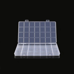 Transparent Plastic Storage Box 28 Compartment Rectangular For Rhinestones Beads Buttons Wax Granules Organizing - Product Image 2