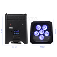 Projecteur PAR sans fil Shehds à batterie, LED RGBWA UV, avec couvercles, 6*18W, commandé par flight case
