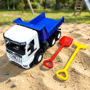 Heavy Duty Plastic Dump Truck Sand <b>Toy</b> <b>Set</b> with Shovel and Rake for Kids Beach Play - Product Image 3