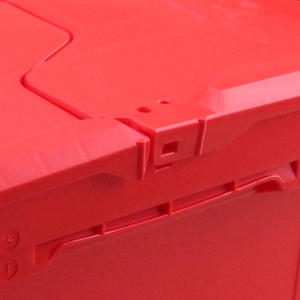 LxAxH 600x400x350mm 58 litros de capacidad color rojo universal sellable reutilizable contenedor cajas de transporte - Product Image 3