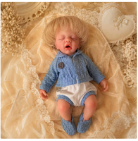 Poupée Bébé Reborn Prématuré 3kg en Silicone Solide, Cheveux Implantés, Peau Peinte à la Main, Texture 3D Réaliste, Jouet de Simulation