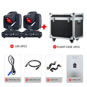 Equipo de Iluminación para Bodas en Oferta, Luces de <span class=keywords><strong>Discoteca</strong></span> LED Beam 230 7r, Cabeza Móvil con Estuche de Transporte - Product Image 4