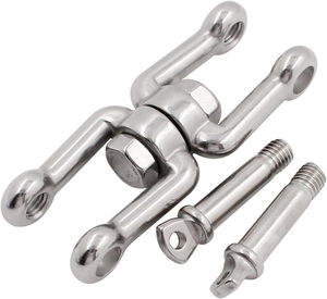 Conector <span class=keywords><strong>de</strong></span> grillete <span class=keywords><strong>de</strong></span> anclaje <span class=keywords><strong>de</strong></span> mordaza Rotación <span class=keywords><strong>de</strong></span> 360 grados Acero inoxidable 304 Doble a prueba <span class=keywords><strong>de</strong></span> herrumbre para cuerda <span class=keywords><strong>de</strong></span> escalada - Product Image 1