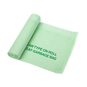 Tùy chỉnh in phân hủy sinh học bột bắp compostable dây rút rác nhựa túi rác - Product Image 2
