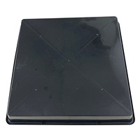 Bac de culture hydroponique géant 120x120cm 13cm en vinyle noir écologique TIDESTAR TD-T02 pour jardin et fleurs, emballé en carton