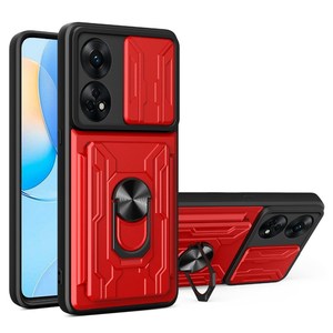 เคสโทรศัพท์ Oppo <span class=keywords><strong>Reno8</strong></span> <span class=keywords><strong>T</strong></span> 4G แบบเลื่อนปิดกล้อง พร้อมขาตั้ง วัสดุ PC TPU ฝาหลัง พร้อมช่องใส่บัตร - Product Image 2