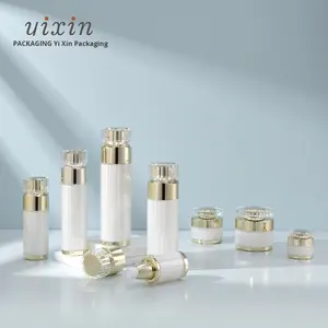 30 मिलीलीटर ऐक्रेलिक फेस क्रीम लोशन वैक्यूम स्प्रे बोतल के साथ 120 मिलीलीटर सार ब्रश प्लास्टिक टोपी सौंदर्य प्रसाधन प्लास्टिक जार - Product Image 5