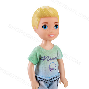 2024 New 6 Point Family Play House Doll Family 4 5size Parent-child 30CM <strong>Brother</strong> Sister <strong>Brother</strong> and Sister Doll Accessories Toys