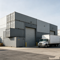 Entrepôt modulaire préfabriqué en acier, conteneur de stockage portable, maison conteneur pour atelier, garage, abri, taille personnalisée, moderne