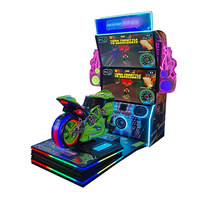 Simulateur de moto pour enfants Kuermai à double écran haute définition, vitesse extrême, personnalisable, 2 joueurs, borne d'arcade à monnayeur