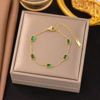 Bracelet Femme Tendance en Acier Inoxydable Plaqué Or PVD, Chaîne à Billes Exquise, Bijou de Charme Féminin