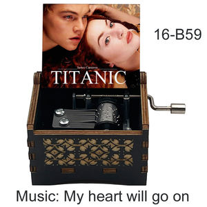 Romántico mi corazón irá en caja de música con manivela de madera Titanic película <span class=keywords><strong>Jack</strong></span> Rose Fans recuerdo especial amante regalos de navidad - Product Image 4