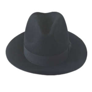 Sombrero Fedora de fieltro de lana para hombre de <span class=keywords><strong>Michael</strong></span> <span class=keywords><strong>Jackson</strong></span> clásico con cabeza de XL grande y varios tamaños personalizados con banda para el sudor de PU con forro de satén - Product Image 1
