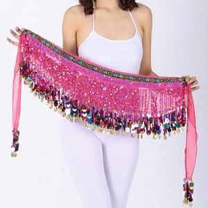नई डिजाइन लोकप्रिय सेक्सी सेक्विन Tassels बोहेमिया हिप दुपट्टा पेट नृत्य पोशाक के लिए प्रदर्शन - Product Image 6
