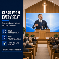 Pantalla LED para Iglesia P2.97, Pantalla LED de Alquiler para Interiores de 500x1000mm, Video Wall para Escenarios, 3840Hz, para Conciertos, Bodas y Eventos, Fabricante
