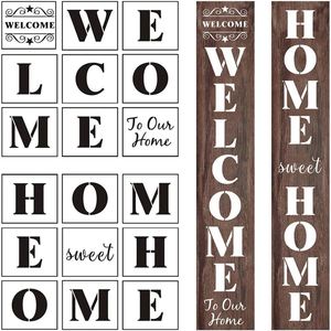 Plantillas Reutilizables de Plástico para Pintar Letras y Números Grandes, 8 Plantillas Individuales - Product Image 1