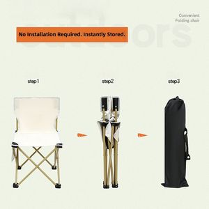 Chaise de <span class=keywords><strong>camping</strong></span> pliable en métal 120 kg, design moderne, tissu Oxford assorti, pour jardin, pêche, <span class=keywords><strong>camping</strong></span> et loisirs à la plage - Extérieur - Product Image 6