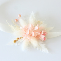 Corsage de fleurs séchées fait main, broche florale préservée, corsage naturel séché pour mariage, demoiselle d'honneur, remise de diplôme