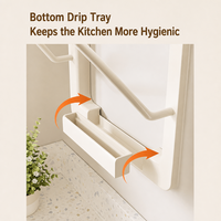 Support mural moderne en plastique pour couvercles de casseroles, à ventouse, double niveau, sans perçage, pour rangement de cuisine, gain de place