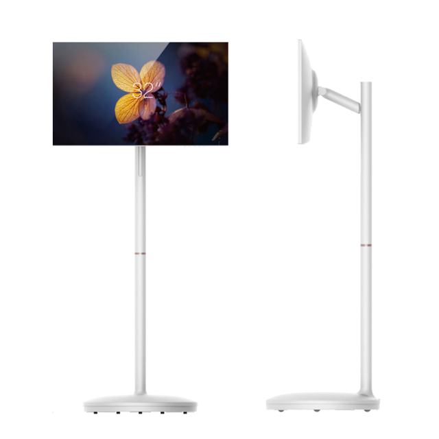 CH 21.5/27/32 Inch Portable Smart TV on Wheels Android Capacitive Touch Wireless Mobile Rechargeable LCD Display with SDK