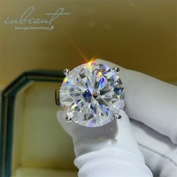 Silber Original 20 Karat runder Diamant test im Brillant schliff Past D Farbe Moissan ite Ehering für Frauen Edelsteins chmuck