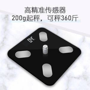 เครื่องชั่งน้ำหนักอัจฉริยะ หน้าจอดิจิตอล รับน้ำหนักได้ 180 กก. สีดำ รูปทรงสี่เหลี่ยมผืนผ้า ใช้พลังงานจากแบตเตอรี่ เหมาะสำหรับใช้ในบ้านและฟิตเนส - Product Image 4