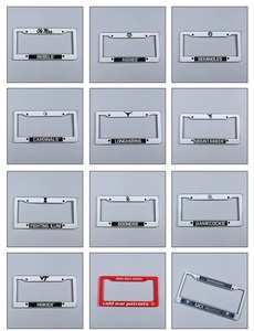 Logo personnalisé universel en plastique ABS cadre de <span class=keywords><strong>plaque</strong></span> d'<span class=keywords><strong>immatriculation</strong></span> de voiture porte-numéro de voiture - Product Image 2