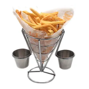 Lanejoy classic black metal fry stand diner stand holds french fries