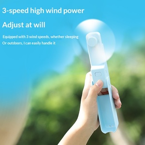 Usb Small <b>Fan</b> Pocket Folding Handheld Electric <b>Fan</b> <b>Rechargeable</b> High Wind Desktop Folding Wholesale Small <b>Fan</b> - Product Image 4