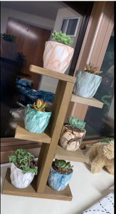 Espositore <span class=keywords><strong>in</strong></span> <span class=keywords><strong>legno</strong></span> scaffale scaffale <span class=keywords><strong>portavasi</strong></span> supporto per fioriera supporto per fioriera succulenta - Product Image 5