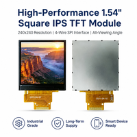 Layar LCD TFT Kecil 1,54 Inci 240x240 Piksel ST7789 SPI Panel IPS Persegi untuk Jam Tangan Pintar Perangkat Elektronik Mini