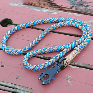 Laisse tissée à la main en macramé Laisse tissée à la main pour animaux de compagnie - Product Image 1