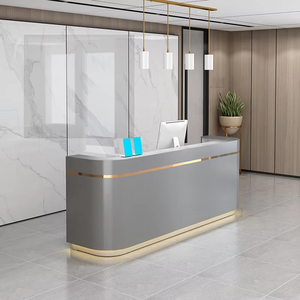 Jincheng hiện đại đơn giản nóng bán kim loại bằng gỗ tiền mặt đăng ký Thẩm mỹ viện quầy bar tiếp tân tùy chỉnh đầy màu sắc quầy lễ tân - Product Image 3