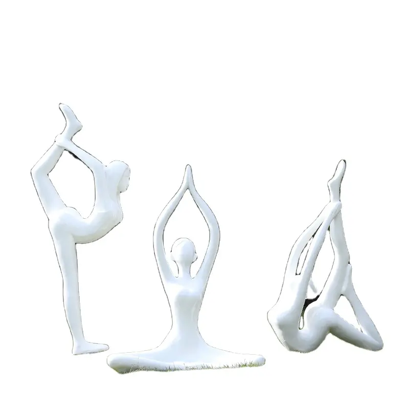 Escultura de dança elegante dançarina estátuas abstratas de fibra de vidro arte retrato escultura estátuas esculturas estátua de anjo