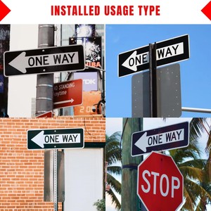 Segnale Unidirezionale Riflettente in Alluminio Standard MUTCD per Circolari e Insegne di Inizio Unidirezionale per Strade e Incroci - Product Image 3