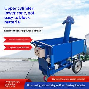 Sistema de Alimentación Automático para Gallinas Ponedoras y Pollos de Engorde en Granjas Avícolas, Carro de Alimentación Automático Autopropulsado con Batería - Product Image 1