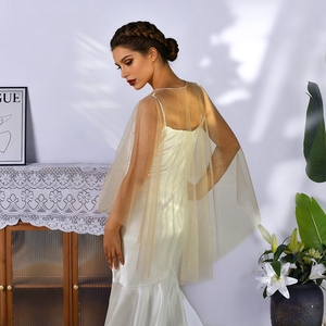 YouLaPan VG75-CP Robe bustier transparente en polyester/nylon pour <span class=keywords><strong>femme</strong></span>, style châle court, motif étoilé - Product Image 2