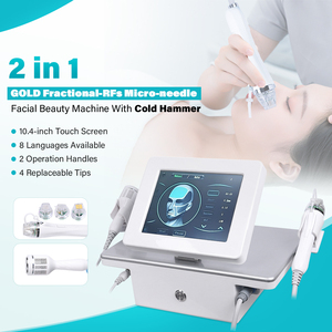 Giá bán buôn 8 ngôn ngữ Vàng fractional Da Thắt chặt máy đẹp với 2 xử lý xách tay - Product Image 1