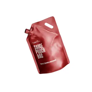 Pochette à shampoing à bec verseur debout imprimée personnalisée sac d'emballage de jus de fruits de qualité alimentaire poche à bec verseur alimentaire cosmétique pour liquide