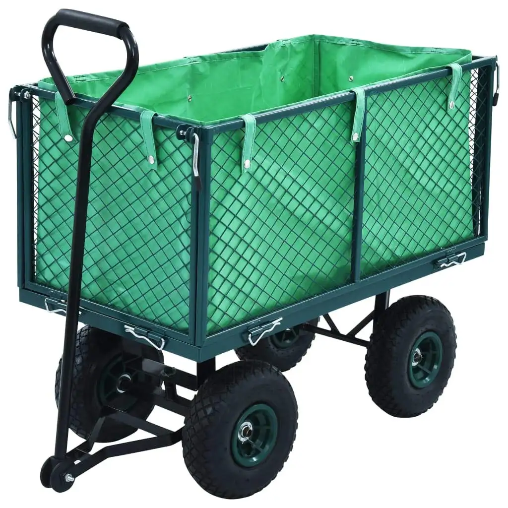 Açık yardımcı bahçe alet arabası taşıma örgü el arabası bez cebi ile