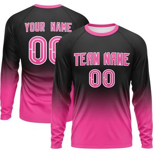 Camiseta de béisbol de manga larga con degradado personalizado 2025, ropa deportiva personalizada con nombre y número impresos para hombres, mujeres y jóvenes - Product Image 4
