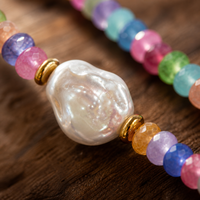 Nouveau collier de perles en pierres précieuses naturelles, imperméable et inaltérable, avec perles de culture d'eau douce et coquillages, pour femme