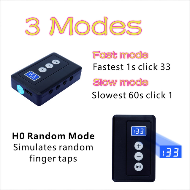 Auto Clicker for Iphone Ipad Screen Device Automatic Tapper for Android Ios,Simulated Finger Continuous Clicking,Adjustable