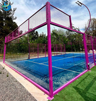 Terrain de padel en vente, de bonne qualité, intérieur/extérieur, gazon de padel, magnifique terrain panoramique, fabricant de padel