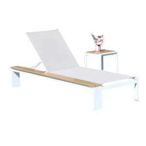 Silla de <span class=keywords><strong>Playa</strong></span> Plegable Moderna y Minimalista, Tumbona de Aluminio Resistente al Agua y a los Rayos UV para Piscina, <span class=keywords><strong>Playa</strong></span> o Patio - Product Image 4